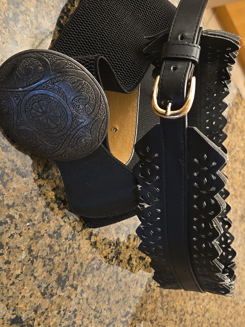 2 belts black, H&M and other